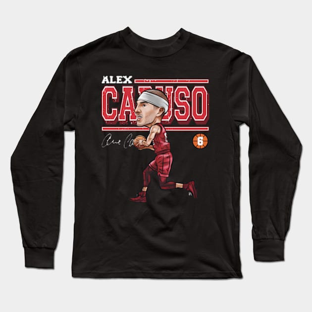 Alex Caruso Chicago Cartoon Long Sleeve T-Shirt by Sil Ly